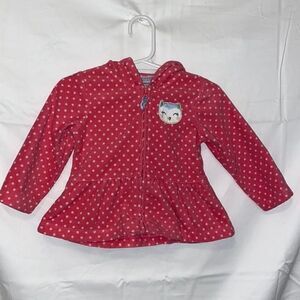 👕Pink Owl Fleece Zip Up